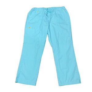 Wonderwink Nursing Uniform Spread Good Cheer Blue Scrub Pants Size 3XL XXXL NWOT
